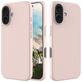 Mobigear Rubber Touch Coque iPhone 16 Coque arrière en Silicone - Rose