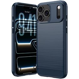 Mobigear Brushed Slim Coque iPhone 18 Pro Max Coque arrière en TPU Souple - Bleu