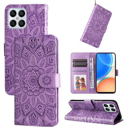 Mobigear Sunflower HONOR X8 Étui Portefeuille - Violet