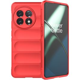 Mobigear Bumpy Coque OnePlus 11 Coque arrière en TPU Souple - Rouge