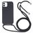 Mobigear Lanyard iPhone 16 Coque avec cordon en Silicone - Noir
