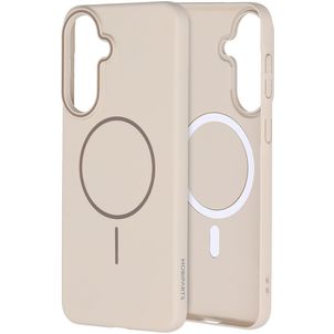 Mobiparts Slim Line Coque Samsung Galaxy A37 MagSafe Coque arrière Rigide - Off White