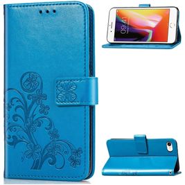 Mobigear Clover Housse iPhone 7 Etui Porte-Monnaie - Bleu Mobigear Clover Housse iPhone 7 Etui Porte-Monnaie - Bleu