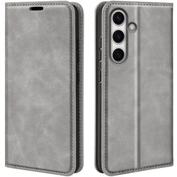 Mobigear Retro Slim Housse Samsung Galaxy S24 FE Etui Porte-Monnaie - Gris