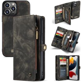 Caseme 008 Housse iPhone 13 Pro Max Etui avec Coque Détachable Porte-Monnaie - Noir