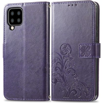 Mobigear Clover Housse Samsung Galaxy A22 5G Etui Porte-Monnaie - Violet