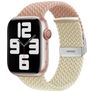 Mobigear Braided Dual Bracelet Nylon Apple Watch Fermeture à pince - 49/46/45/44 mm - Rose / Lumière stellaire