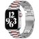 Mobigear Antwerp Bracelet Acier pour Apple Watch Fermeture boucle déployante - 49/46/45/44 mm - Rose / Argent