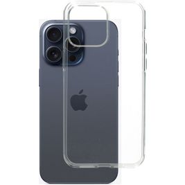 Mobiparts Classic Coque Transparente iPhone 15 Pro Max Coque arrière en TPU Souple - Transparent