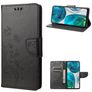 Mobigear Flowers Housse Motorola Moto G82 Etui Porte-Monnaie - Noir