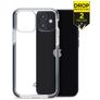 Mobilize Shatterproof Coque iPhone 12 Mini Coque arrière Rigide Anti-Chocs - Transparent / Noir