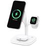 Mobigear MagStation Pro 3in1 Station de Charge MagSafe pour iPhone / AirPods & Apple Watch - Blanc