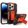 Mobigear Heavy Armor Stand Coque iPhone 14 Pro Max Coque arrière Rigide Anti-Chocs avec Support Amovible - Noir / Rouge
