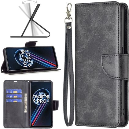 Mobigear Excellent Housse Realme 9 Pro Plus Etui Porte-Monnaie - Noir