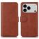 Mobigear Wallet Housse iPhone 17 Pro Etui Porte-Monnaie - Marron