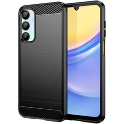 Mobigear Brushed Slim Coque Samsung Galaxy A56 Coque arrière en TPU Souple - Noir