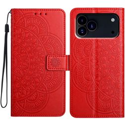 Mobigear Mandala iPhone 18 Pro Étui Portefeuille - Rouge
