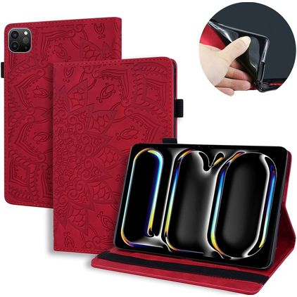 Mobigear Mandala Coque iPad Pro 11 Pouces (2024) Etui - Rouge