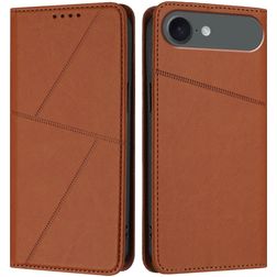 Mobigear Frosted Flip iPhone Air Étui Portefeuille - Marron