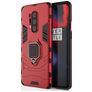 Mobigear Armor Ring Coque OnePlus 8 Pro Coque arrière Rigide Anti-Chocs avec Anneau-Support - Rouge