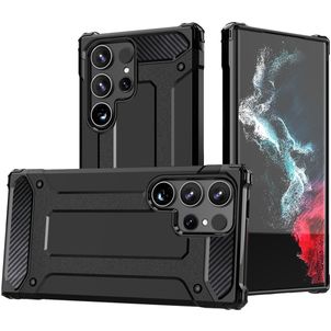 Mobigear Outdoor Coque Samsung Galaxy S24 Ultra Coque arrière Rigide Anti-Chocs - Noir
