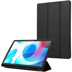 Mobigear Tri-Fold Gel Coque Samsung Galaxy Tab A9 Plus (2023) Etui en TPU,Similicuir + Porte-crayon - Noir