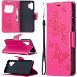 Mobigear Butterfly Housse Samsung Galaxy A32 5G Etui Porte-Monnaie - Rose