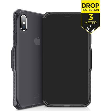 ITSkins SpectrumFolio Housse iPhone XS Max Etui - Noir