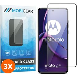 Mobigear Premium Motorola Moto G84 Verre trempé Protection d'écran - Compatible Coque (Lot de 3)