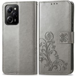 Mobigear Clover Housse POCO X5 Pro Etui Porte-Monnaie - Gris