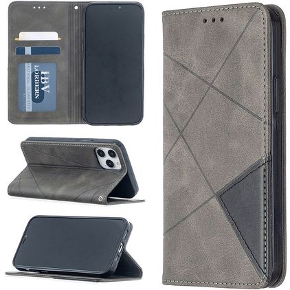 Mobigear Rhombus Slim Housse iPhone 12 Pro Etui - Gris