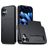 Mobigear Card Coque iPhone 18 Coque arrière Rigide Anti-Chocs avec Porte-Cartes - Noir