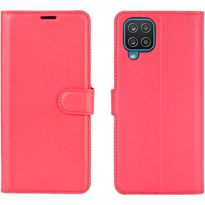 Mobigear Classic Samsung Galaxy A12 Étui Portefeuille - Rouge