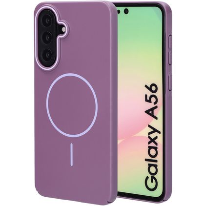Mobiparts Slim Line Coque Samsung Galaxy A56 MagSafe Coque arrière Rigide - Imperial Purple