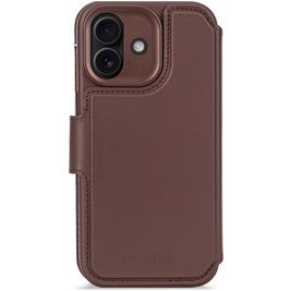 Decoded Detachable Wallet Housse iPhone 17 MagSafe Etui avec Coque Détachable en Cuir Véritable Porte-Monnaie - Chocolate Brown