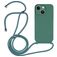 Mobigear Lanyard iPhone 14 Coque avec cordon en Silicone - Vert