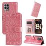 Mobigear Sunflower Housse Realme Narzo 50 4G Etui Porte-Monnaie - Magenta