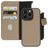 Mobiparts Housse iPhone 14 Pro MagSafe Etui avec Coque Détachable en Cuir Véritable Porte-Monnaie - Taupe
