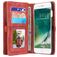 CaseMe 008 iPhone 7 Plus Coque Étui 2en1 avec coque amovible Portefeuille - Rouge