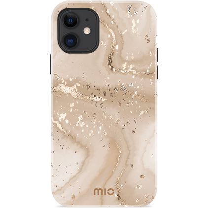 MIO Coque iPhone XR MagSafe Coque arrière Rigide - Gold Marble