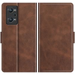 Mobigear Slim Magnet Housse Realme GT Neo2 Etui Porte-Monnaie - Marron