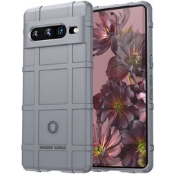 Mobigear Rugged Shield Coque Google Pixel 7 Pro Coque arrière en TPU Souple Anti-Chocs - Gris