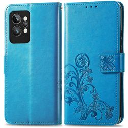Mobigear Clover Housse Realme GT2 Pro Etui Porte-Monnaie - Bleu