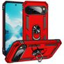 Mobigear Armor Ring Coque Google Pixel 10 Pro XL Coque arrière Rigide Anti-Chocs avec Anneau-Support - Rouge