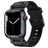 Mobigear Explorer Bracelet Silicone Apple Watch Fermeture boucle ardillon - 49/46/45/44 mm - Noir