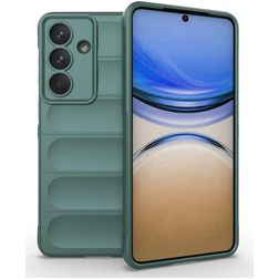 Mobigear Bumpy Coque Samsung Galaxy S26 Plus Coque arrière en TPU Souple - Vert foncé