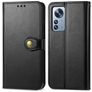 Mobigear Snap Button Housse Xiaomi 12 Pro Etui Porte-Monnaie - Noir