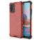 Mobigear Honeycomb Coque Xiaomi Redmi Note 10S Coque arrière Rigide Anti-Chocs - Rouge