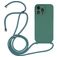 Mobigear Lanyard iPhone 14 Pro Coque avec cordon en Silicone - Vert