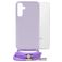 Mobilize Lanyard Gelly Samsung Galaxy S23 FE Coque avec cordon en TPU Souple - Pastel Purple